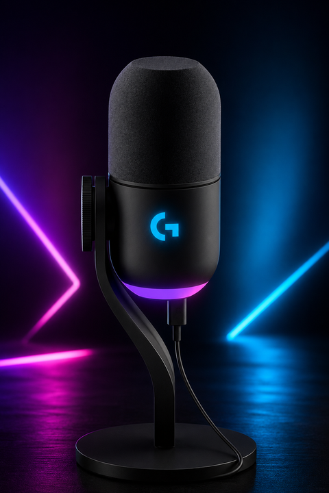 Logitech G Yeti GX Dynamic RGB Gaming Microphone with LIGHTSYNC, USB Mic for Streaming, Supercardioid, USB Plug and Play for PC/Mac - Black